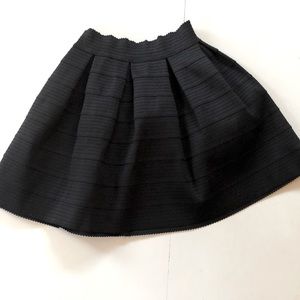 NWT Express Black Pleated Bell Mini Skirt